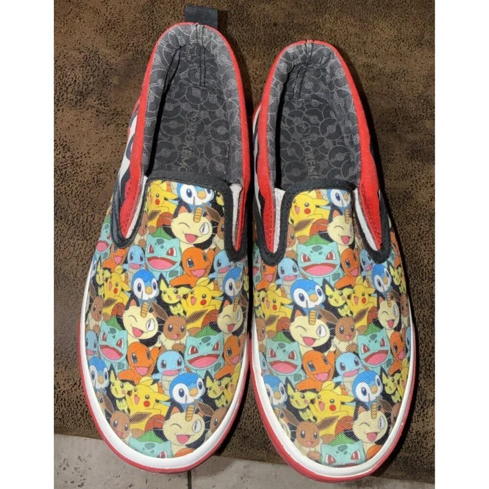 Pokemon Ground UP Slip On Canvas Sneaker Shoes Unisex Size 3 Youth